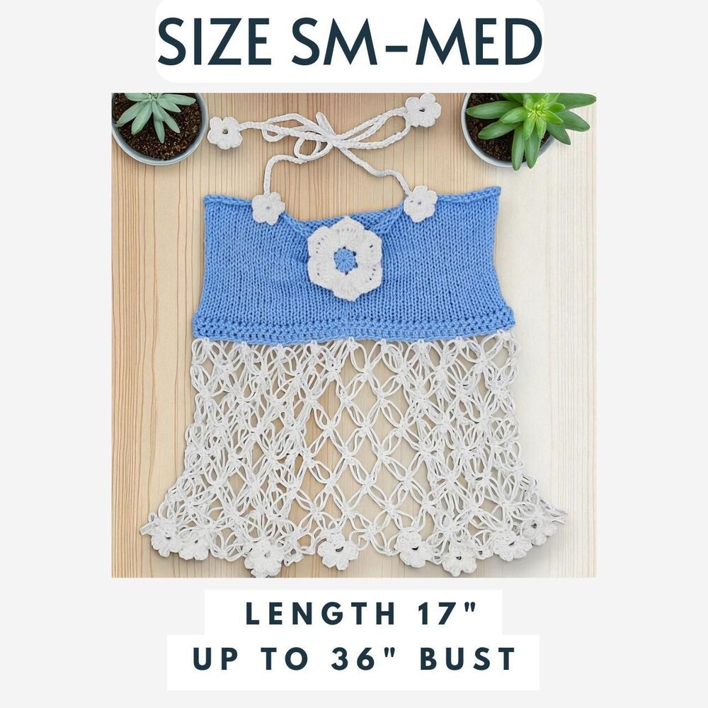 🌸 Handmade Knit & Crochet Flower Top‎ 🌸 - Picture 2 of 8